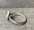 Dainty Free Form Solitaire Faceted Red Garnet Sterling Silver Ring Size 6.75-7.75