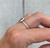 Dainty Free Form Solitaire Faceted Red Garnet Sterling Silver Ring Sizes 7.5-8.5