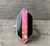 Elongated Hexagon Hot Pink Bello Opal Black Ceramic Inlay Sterling Silver Ring 
