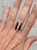 Elongated Hexagon Hot Pink Bello Opal Black Ceramic Inlay Sterling Silver Ring 
