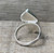 Elongated Hexagon Hot Pink Bello Opal Black Ceramic Inlay Sterling Silver Ring 