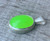 Oval Neon Jadeite Sterling Silver Pendant
