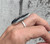 Unique Rocker Statement Teardrop Orthoceras Fossil Skeleton  Sterling Silver Ring