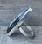 Unique Rocker Statement Teardrop Orthoceras Fossil Skeleton  Sterling Silver Ring