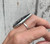 Rocker Statement Teardrop Orthoceras Fossil Skeleton Sterling Silver Ring Size 7.5-8.5