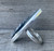 Rocker Statement Teardrop Orthoceras Fossil Skeleton Sterling Silver Ring Size 7.5-8.5