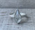 Diamond Shaped Faceted Rutilated Quartz Sterling Silver Ring Size 8-5-9-5