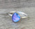 Made to Order Ice Blue Pink Faceted Aurora Opal Quartz Doublet Sterling Silver Ring 
