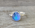 Made to Order Ice Blue Pink Faceted Aurora Opal Quartz Doublet Sterling Silver Ring 