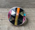 Round Inlay Copper Purple Turquoise Pyrite Black Onyx Yellow Orange Aurora Opal Sterling Silver Ring
