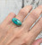 Oval Horizontal Set Natural Tibetan Turquoise Ring- Made to Order