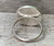 Large 20mm Round Luminescent White Mother of Pearl Sterling Silver Statement Ring