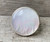 Large 20mm Round Luminescent White Mother of Pearl Sterling Silver Statement Ring