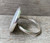 Large 20mm Round Luminescent White Mother of Pearl Sterling Silver Statement Ring