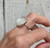 Large 20mm Round Luminescent White Mother of Pearl Sterling Silver Statement Ring