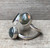 Stunning Tri Stone Labradorite Sterling Silver Statement Ring