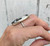 Large Rectangle Black and White Buffalo Turquoise Sterling Silver Statement Ring