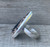 Large Teardrop Petrified Black Palm Wood Sterling Silver Ring Size 8.25-8.5