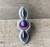 Tri Stone Hematite Sterling Silver Statement Ring Size 8.75