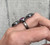 Tri Stone Hematite Sterling Silver Statement Ring Size 8.75