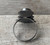 Tri Stone Orange Botswana Agate Sterling Silver Statement Ring Size 8.75