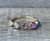 14 Karat Gold Plated Topaz Amethyst Moonstone Labradorite Quartz Ring