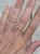 Dainty 14 Karat Gold Plated Simulated Opal Three Stone Ring