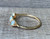 Dainty 14 Karat Gold Plated Simulated Opal Three Stone Ring