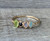 14 Karat Gold Plated Peridot Agate Labradorite Chalcedony Ring