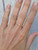 14 Karat Gold Plated Simulated Opal Peridot Moonstone Quartz Crystal Ring