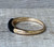 14 Karat Gold Plated Faceted Baguette Black Agate Band Size 8