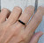 14 Karat Gold Plated Faceted Baguette Black Agate Band Size 8