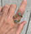 14 Karat Gold Plated Raw Amethyst Aquamarine Citrine Gemstone Adjustable Ring
