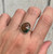 Elegant Free Form Faceted Brick Red Green Ocean Jasper Sterling Silver Ring Sizes 10.5-11.5 