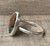 Elegant Free Form Faceted Brick Red Green Ocean Jasper Sterling Silver Ring Sizes 10.5-11.5 