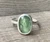 Elegant Faceted Light Green Kyanite Sterling Silver Ring Size 8.25-9.25