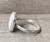 Elegant Simulated Square Cushion Cut White Opal Sterling Silver Ring