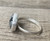 Oval Faceted Black White Snowflake Jasper Sterling Silver Ring Sizes 8.25-9.25