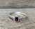 Dainty Pink Black Watermelon Tourmaline Sterling Silver Ring Size 8.5-9.5
