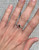 Dainty Pink Black Watermelon Tourmaline Sterling Silver Ring Size 8.5-9.5
