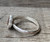 Dainty Round Faceted Pink Orange Tourmaline Sterling Silver Ring Size  6.25-7.25