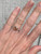 Dainty Round Faceted Pink Orange Tourmaline Sterling Silver Ring Size  6.25-7.25