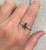 Geometric Faceted Green Watermelon Tourmaline Sterling Silver Ring Size 10.5-11.5