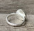 Round Faceted White Black Rutilated Quartz Sterling Silver Ring Size 5.75-6.75 