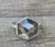 Elegant Hexagon Shape Faceted Labradorite Sterling Silver Solitaire Ring