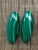 Reserved Val-Long Oval Malachite Earrings and 8mm Prehnite Earrings