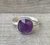 Romantic Faceted Cushion Cut Purple Amethyst Sterling Silver Ring 