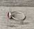 Strawberry Quartz Sterling Silver Solitaire Ring with Patterned Band