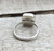 Romantic Faceted Cushion Cut White Moonstone Sterling Silver Ring 