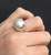 Large Elegant White Pink Gray or Blue Mabe Pearl AAA in Sterling Silver with Scalloped Bezel